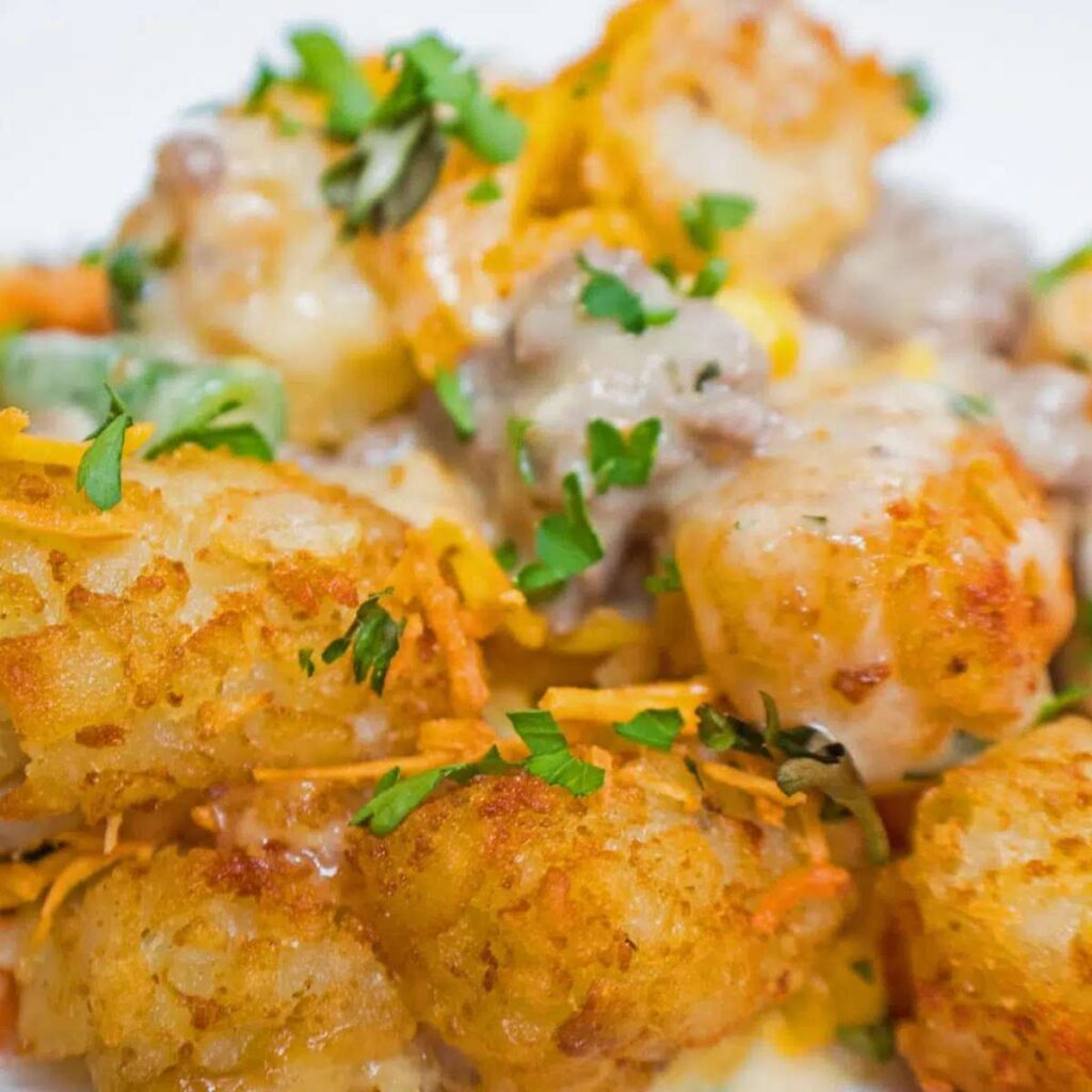 Cheesy Tater Tot Hamburger Casserole