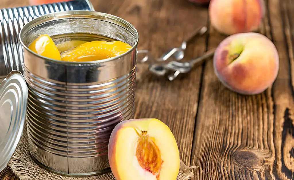 canned preserved peaches