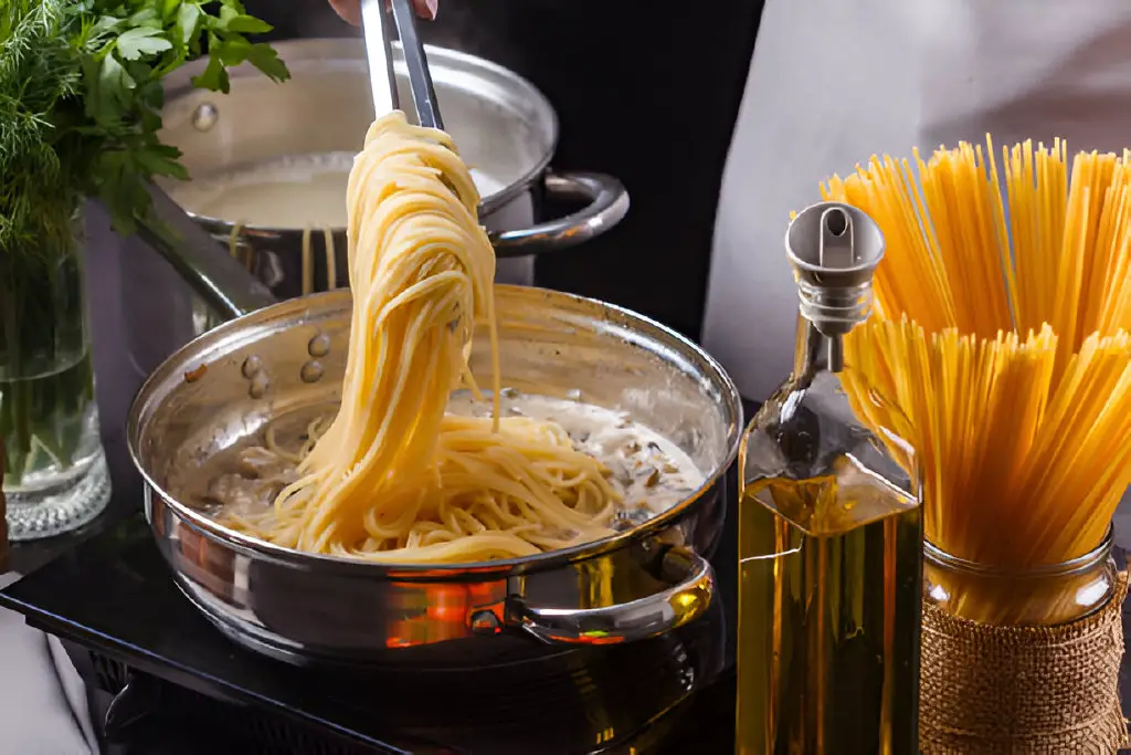 preparing pasta macaroni