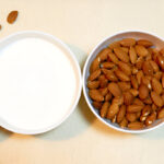 almond milk and almonds