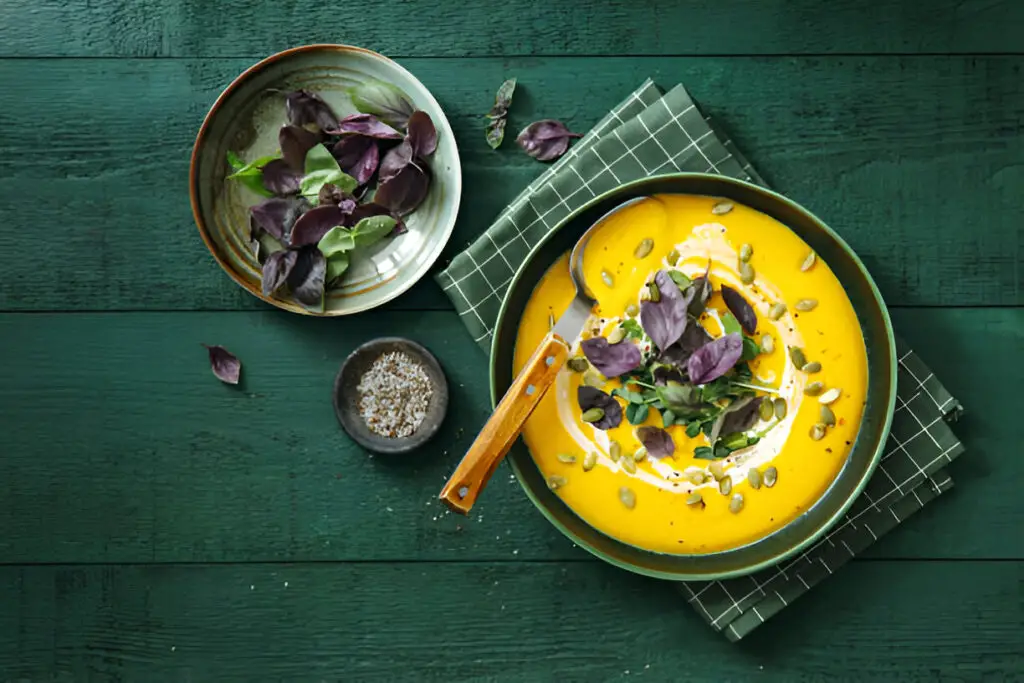 vegan creamy roasted pumpkin soup