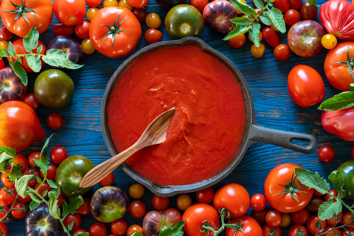 fried tomato sauce with tomatoes