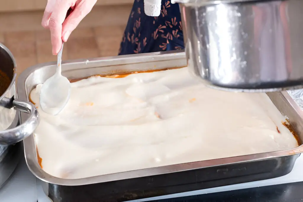 home made scottish lasagne being-prepared