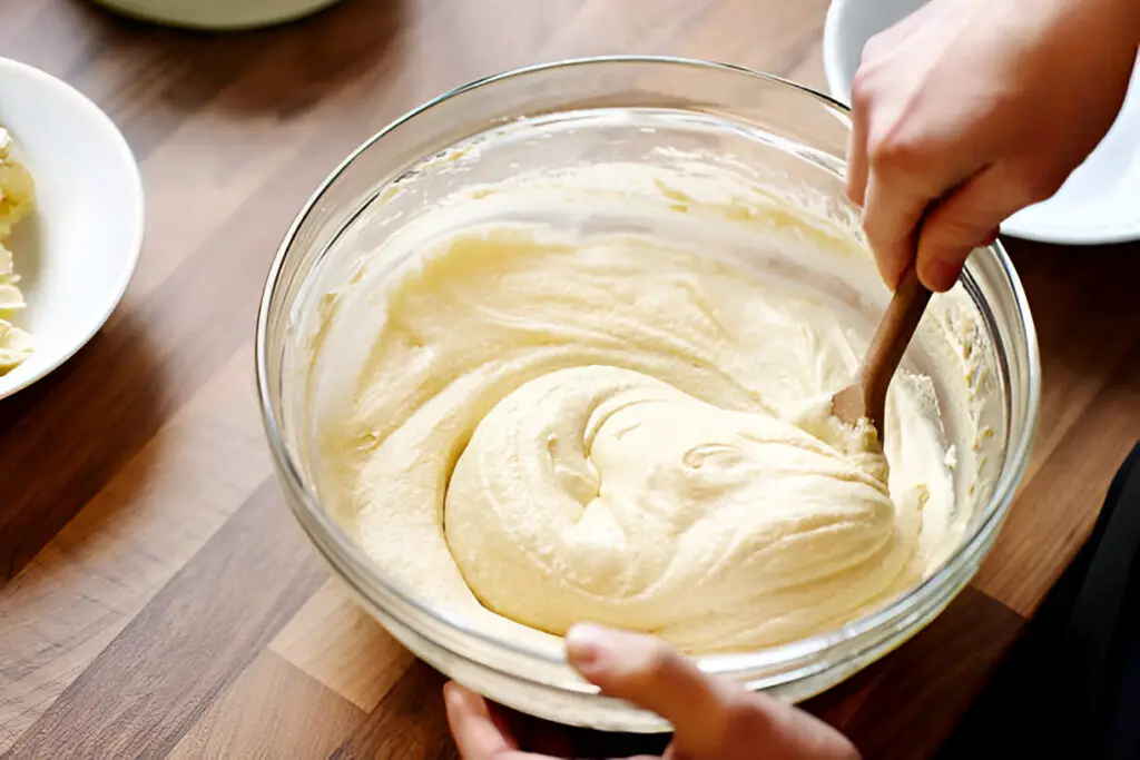 making cake muffins batter