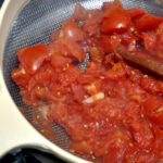 passata tomatoes straining