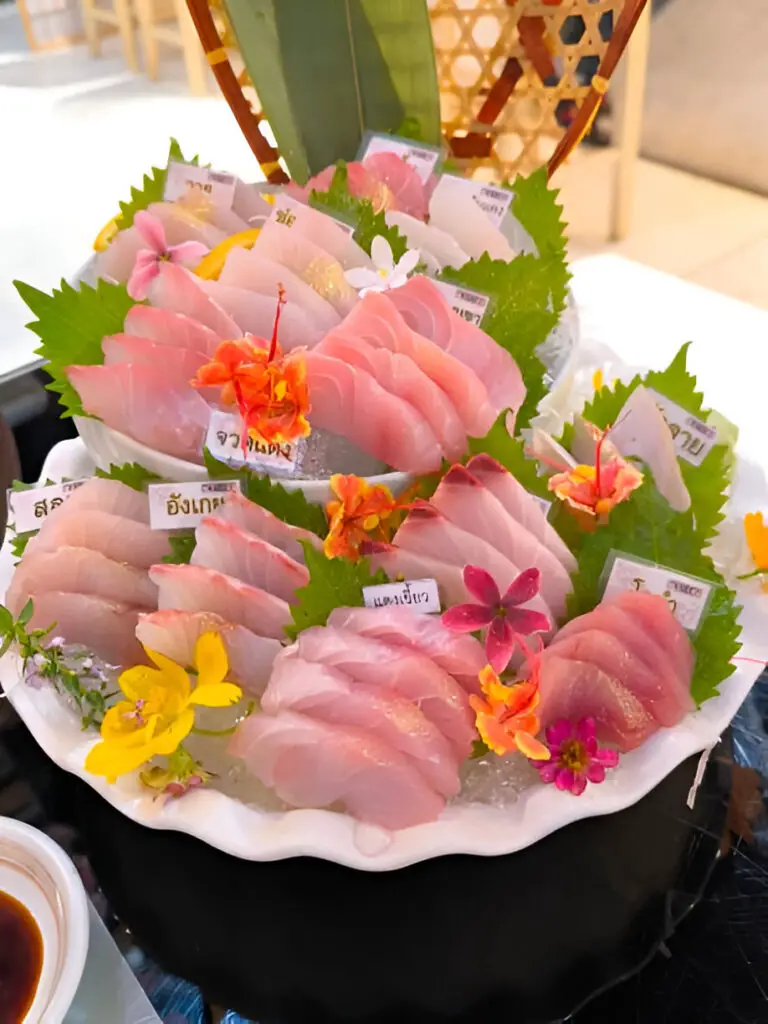 fresh thai sashimi fish set