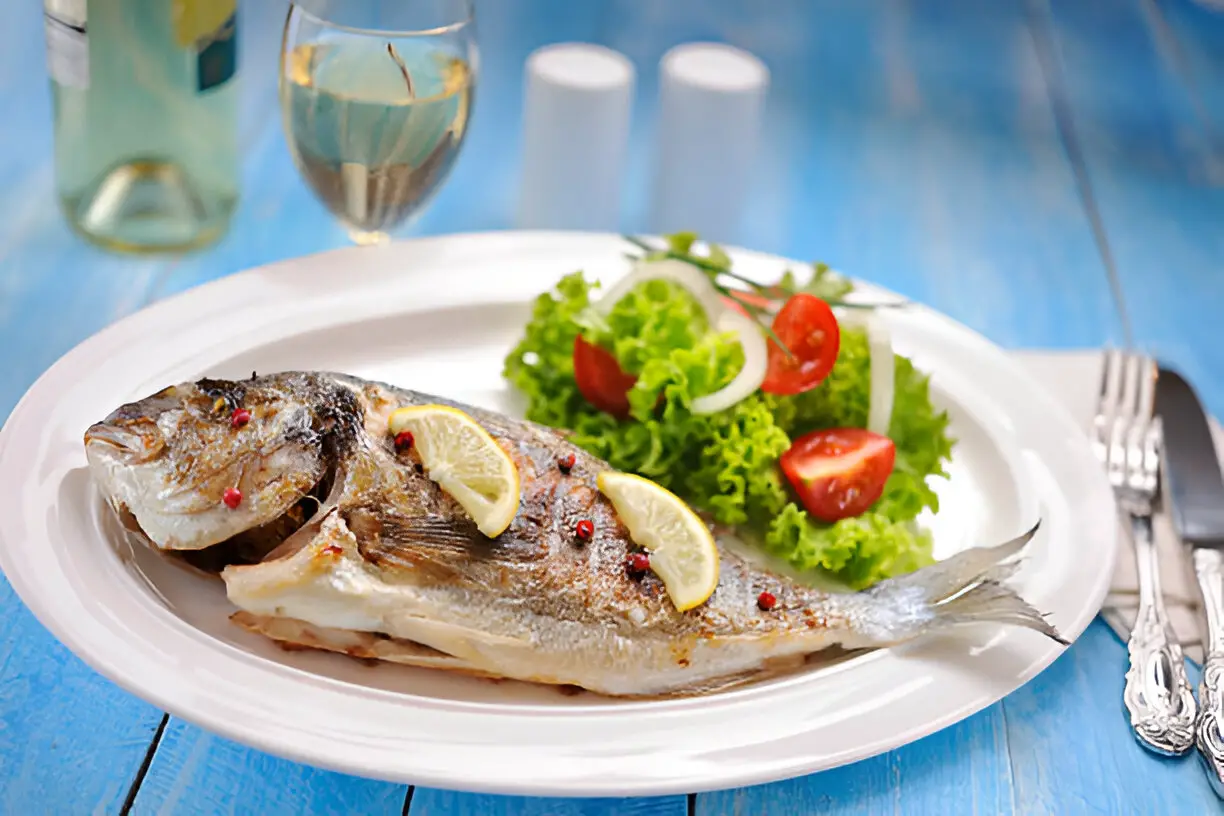 grilled sea bream fish