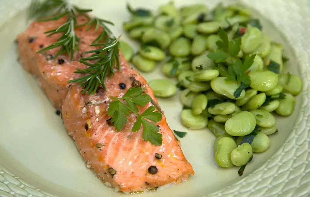 barbeque salmon dinner