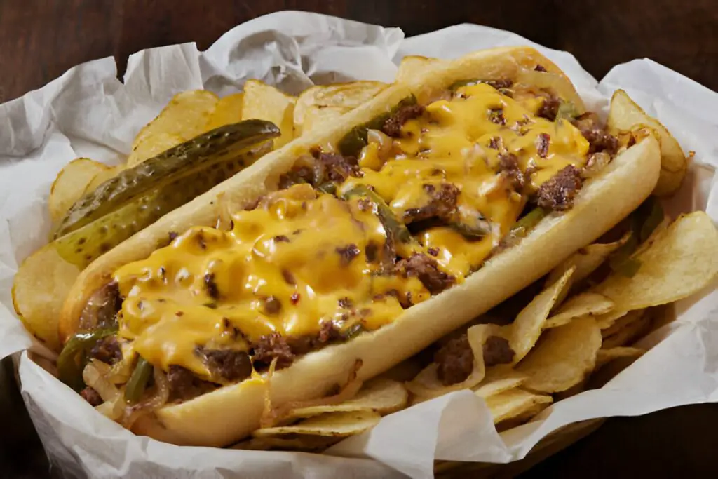 chopped cheese steak sandwich