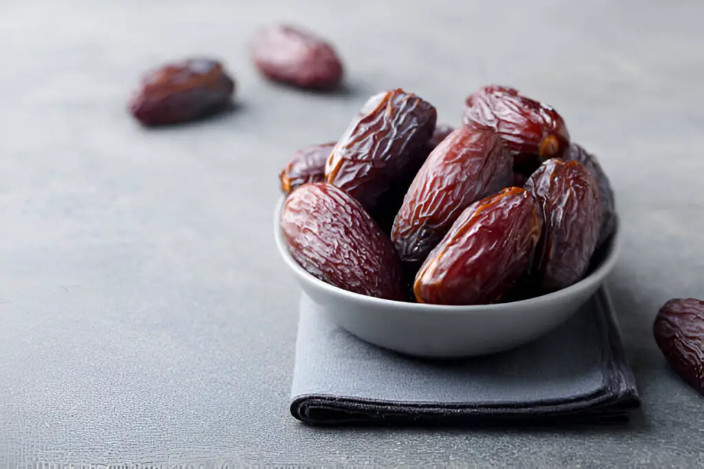 fresh medjool dates in bowl