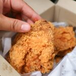 fried chicken picking fried chicken