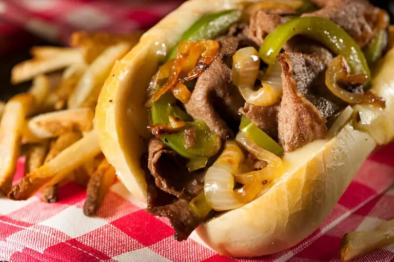 homemade philly cheesesteak sandwich