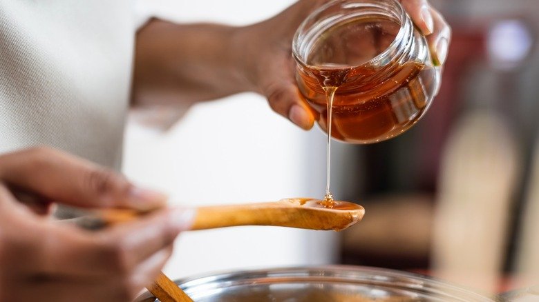 add honey to cook