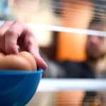 food egg in the refrigerator