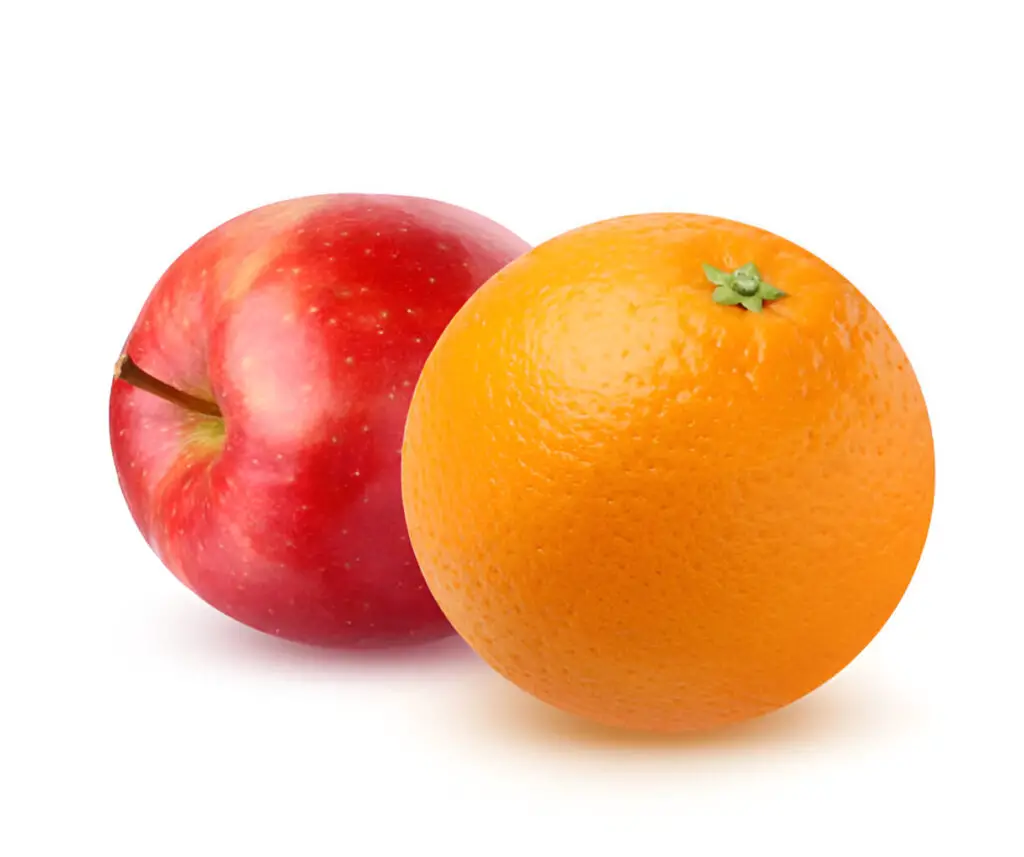 orange and apple