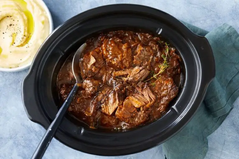 slow cooker braised steak meat