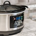 food cooking in a slow cooker