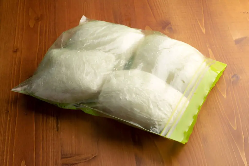 freeze the white dought in the freezer and store it frozen