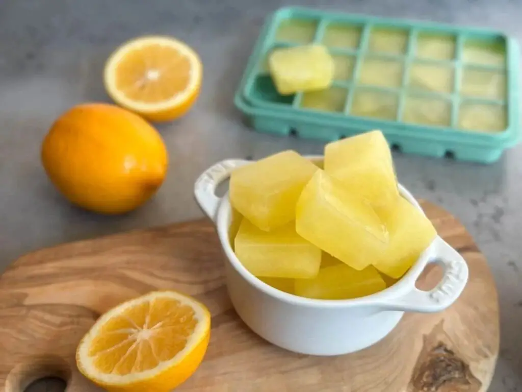 storing-freeze-lemon-juice-ice-cube