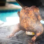 smoked texas bbq chicken on the can