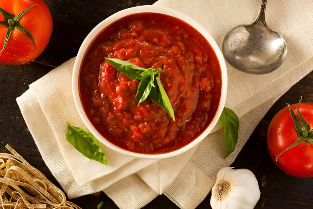 homemade red italian marinara sauce