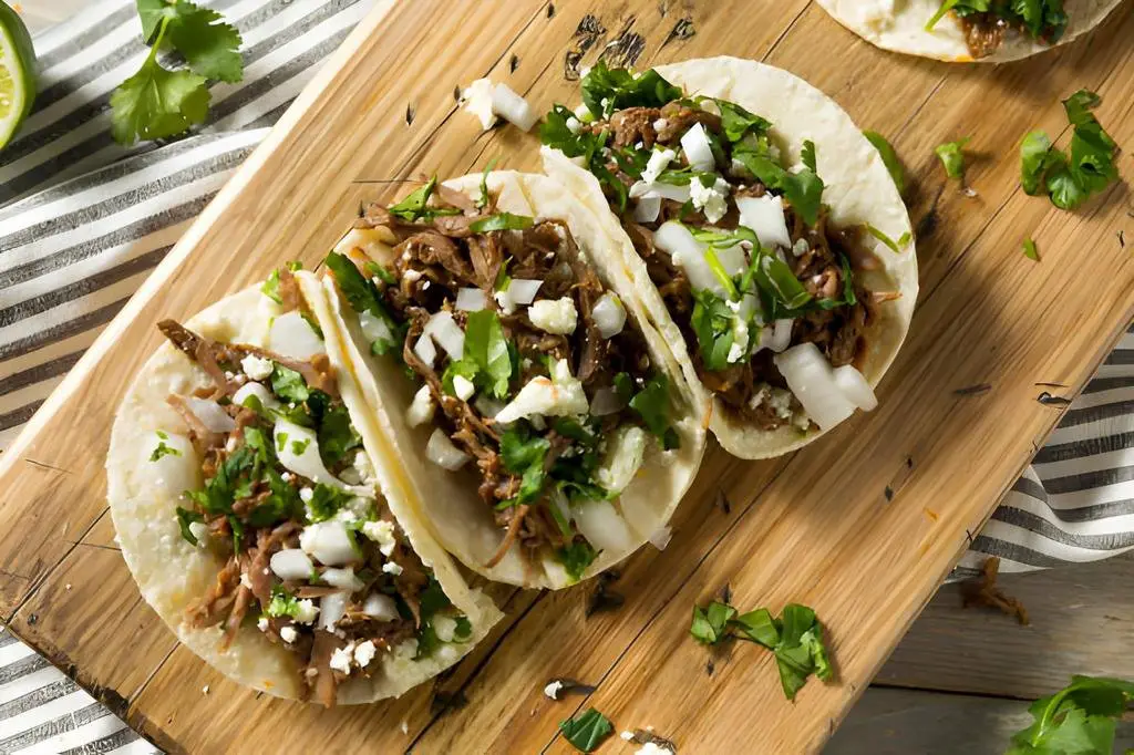 tacos carnitas meat barbacoa